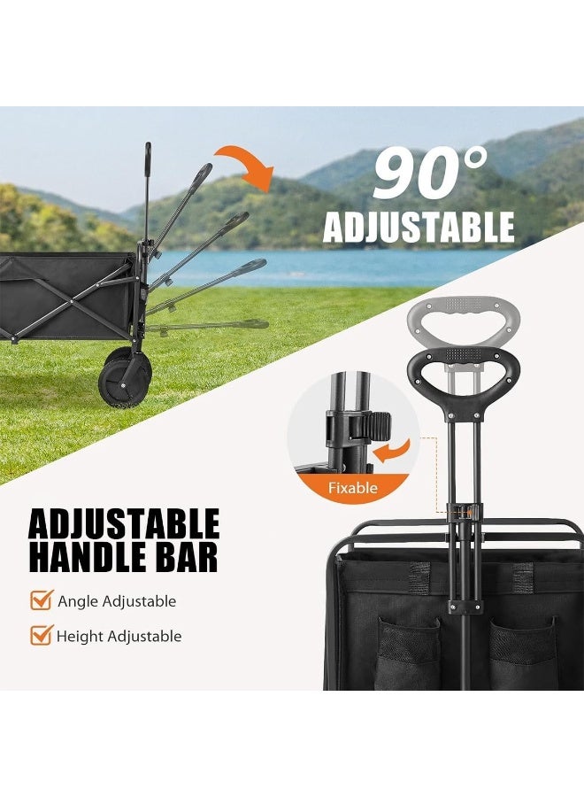 ميشيدا مؤسسة قابلة للانكماش بعبارات | عربة قابلة للانكماش مع مقبض مرن خفيفة الوزن ومحمولة، مثالية للتسوق بالبقالة، والرياضات، والبستنة، والخيم - Image 5